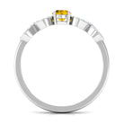 Rosec Jewels-Solitaire Yellow Sapphire and Diamond Infinity Solitaire Ring