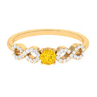 Rosec Jewels-Solitaire Yellow Sapphire and Diamond Infinity Solitaire Ring