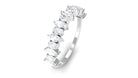 Rosec Jewels-Certified Moissanite Half Eternity Wedding Band Ring