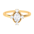 Rosec Jewels-Oval Shape Moissanite Solitaire Vintage Engagement Ring