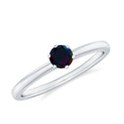 Rosec Jewels-Minimal Black Opal Solitaire Promise Ring in Gold