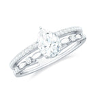 Rosec Jewels-Solitaire Lab Grown Diamond Double Band Ring