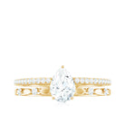 Rosec Jewels-Solitaire Lab Grown Diamond Double Band Ring