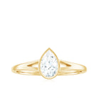 Rosec Jewels-Pear Cut Lab Grown Diamond Solitaire Ring in Split Shank