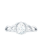 Rosec Jewels-Lab Grown Diamond Collar Engagement Ring in Infinity Shank