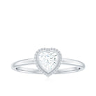 Rosec Jewels-Lab Grown Diamond Heart Solitaire Ring with Engraved Details