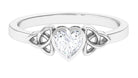 Rosec Jewels-Heart Shape Lab Grown Diamond Solitaire Celtic Ring