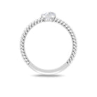 Rosec Jewels-Heart Shape Lab Grown Diamond Solitaire Ring in Rope Shank