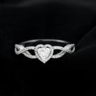 Rosec Jewels-Heart Shape Lab Grown Diamond Criss Cross Engagement Ring