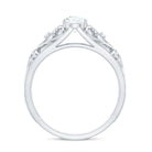 Rosec Jewels-Pear Shaped Lab Created Diamond Solitaire Filigree Ring