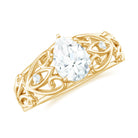 Rosec Jewels-Pear Shaped Lab Created Diamond Solitaire Filigree Ring