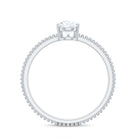 Rosec Jewels-Pear Lab Grown Diamond Solitaire Ring with Beaded Detailing