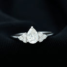 Rosec Jewels-Pear Cut Lab Grown Diamond Trio Engagement Ring