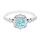 Rosec Jewels-3.25 CT Shared Prong Set Aquamarine Eternity Ring