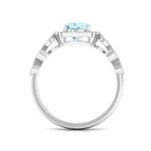 Rosec Jewels-3.25 CT Shared Prong Set Aquamarine Eternity Ring