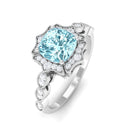 Rosec Jewels-3.25 CT Shared Prong Set Aquamarine Eternity Ring