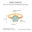 Rosec Jewels-3.25 CT Shared Prong Set Aquamarine Eternity Ring