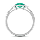 Rosec Jewels-Emerald and Diamond Minimal Promise Ring