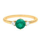 Rosec Jewels-Emerald and Diamond Minimal Promise Ring