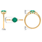 Rosec Jewels-Emerald and Diamond Minimal Promise Ring