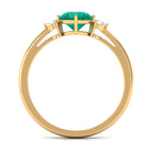 Rosec Jewels-Emerald and Diamond Minimal Promise Ring