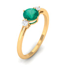 Rosec Jewels-Emerald and Diamond Minimal Promise Ring