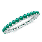 Rosec Jewels-Minimal Lab Grown Emerald and Diamond Full Eternity Ring