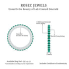 Rosec Jewels-Minimal Lab Grown Emerald and Diamond Full Eternity Ring