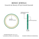 Rosec Jewels-Minimal Lab Grown Emerald and Diamond Full Eternity Ring