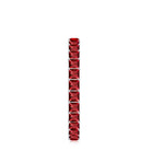 Rosec Jewels-Princess Cut Created Ruby Stackable Eternity Band Ring in Gold