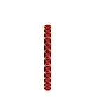 Rosec Jewels-Princess Cut Created Ruby Stackable Eternity Band Ring in Gold