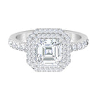 Rosec Jewels-Asscher Cut Moissanite Art Deco Engagement Ring