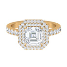 Rosec Jewels-Asscher Cut Moissanite Art Deco Engagement Ring