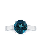 Rosec Jewels-Classic Round London Blue Topaz Solitaire Ring