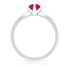 Rosec Jewels-Certified Ruby and Diamond Minimal Solitaire Ring