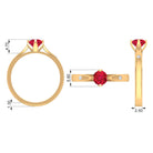 Rosec Jewels-Certified Ruby and Diamond Minimal Solitaire Ring