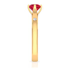 Rosec Jewels-Certified Ruby and Diamond Minimal Solitaire Ring