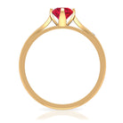 Rosec Jewels-Certified Ruby and Diamond Minimal Solitaire Ring