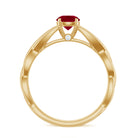 Rosec Jewels-Natural Ruby Solitaire Ring in Crossover Shank