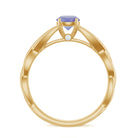 Rosec Jewels-Round Tanzanite Crossover Solitaire Ring