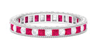 Rosec Jewels-Natural Ruby Moissanite Eternity Band Ring