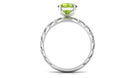 Rosec Jewels-8 MM Round Peridot Solitaire Gold Cut Work Ring in Prong Setting