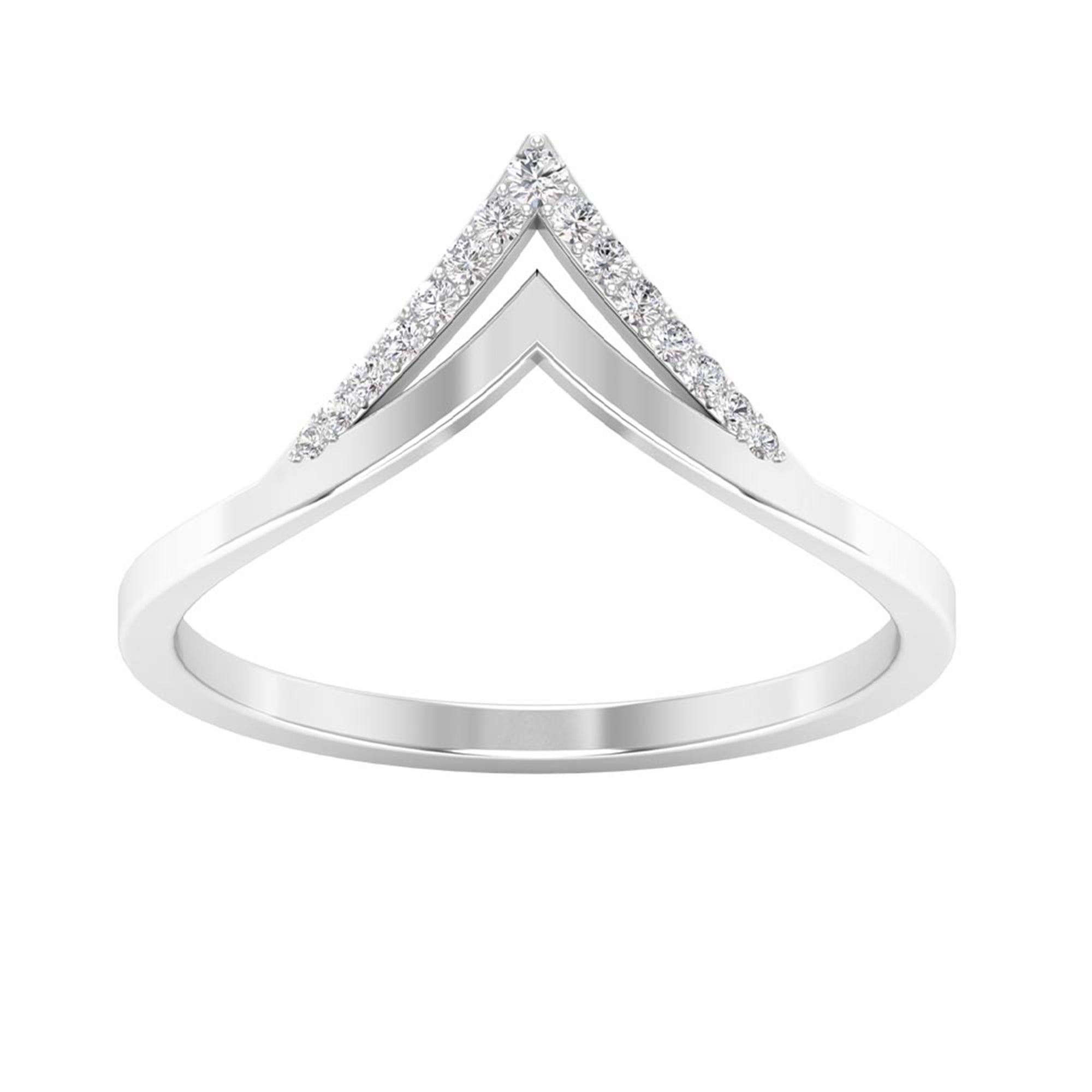 Rosec Jewels-Minimal Moissanite Chevron Enhancer Ring