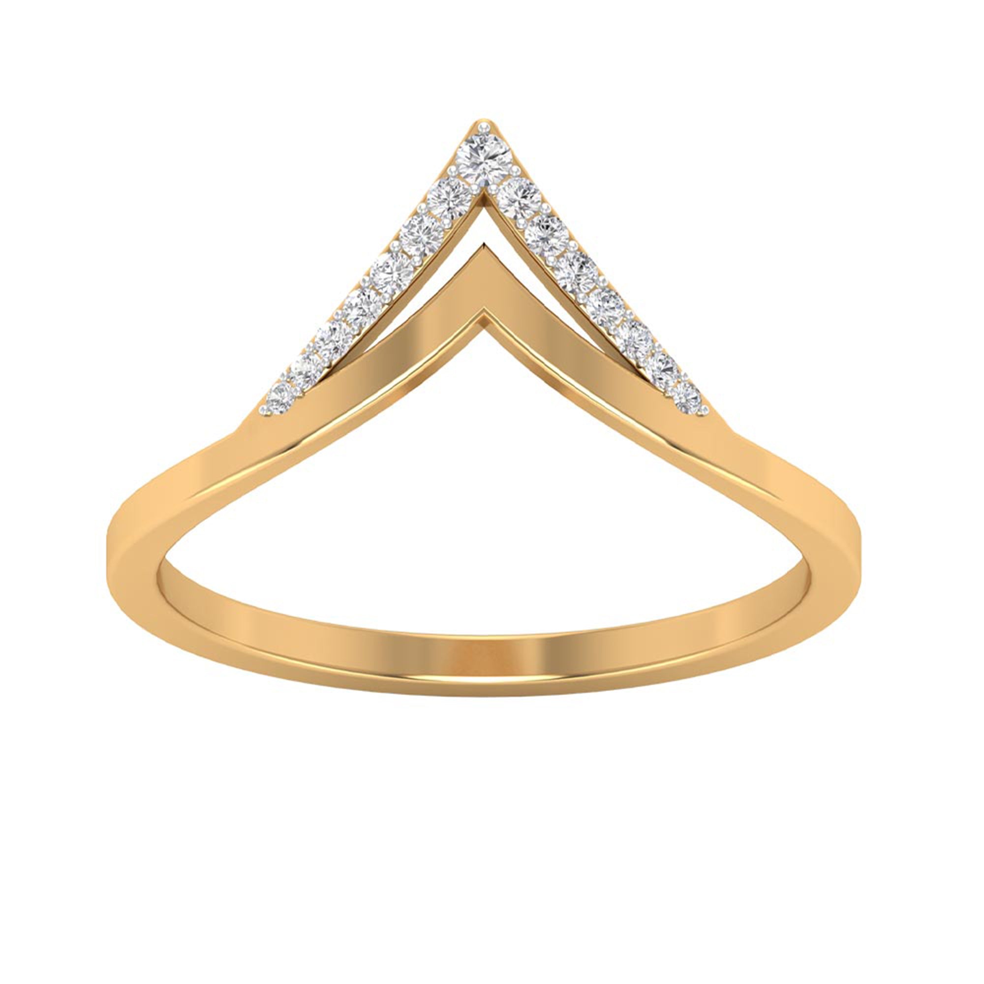 Rosec Jewels-Minimal Moissanite Chevron Enhancer Ring