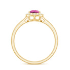 Rosec Jewels-0.75 CT Pear Cut Pink Tourmaline Ring with Diamond