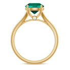 Rosec Jewels-Solitaire Promise Ring with 2 CT Lab Created Emerald and Diamond