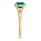 Rosec Jewels-Solitaire Promise Ring with 2 CT Lab Created Emerald and Diamond