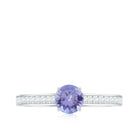 Rosec Jewels-Engagement Ring with Tanzanite and Diamond Side Stones