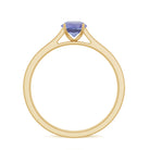 Rosec Jewels-Engagement Ring with Tanzanite and Diamond Side Stones