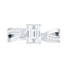 Rosec Jewels-Emerald Cut Solitaire Moissanite Infinity Engagement Ring